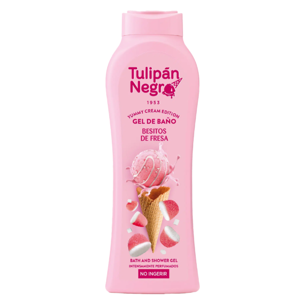 Gel de Bain Tulipan Negro Bisous Fraise 650 ML